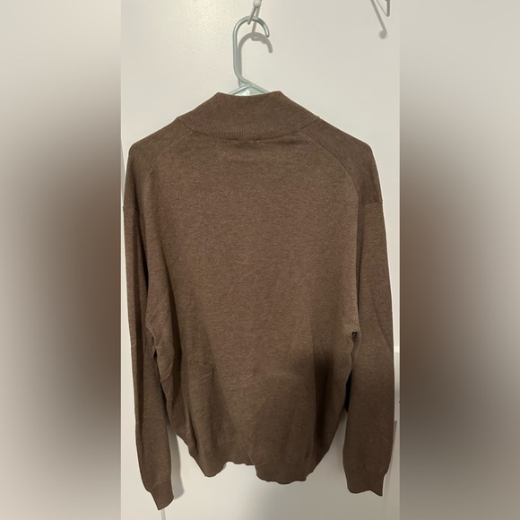 Jos. A. Bank Traveler 100% Pima Cotton Mock Neck Zip-Up Sweater - Picture 4 of 9